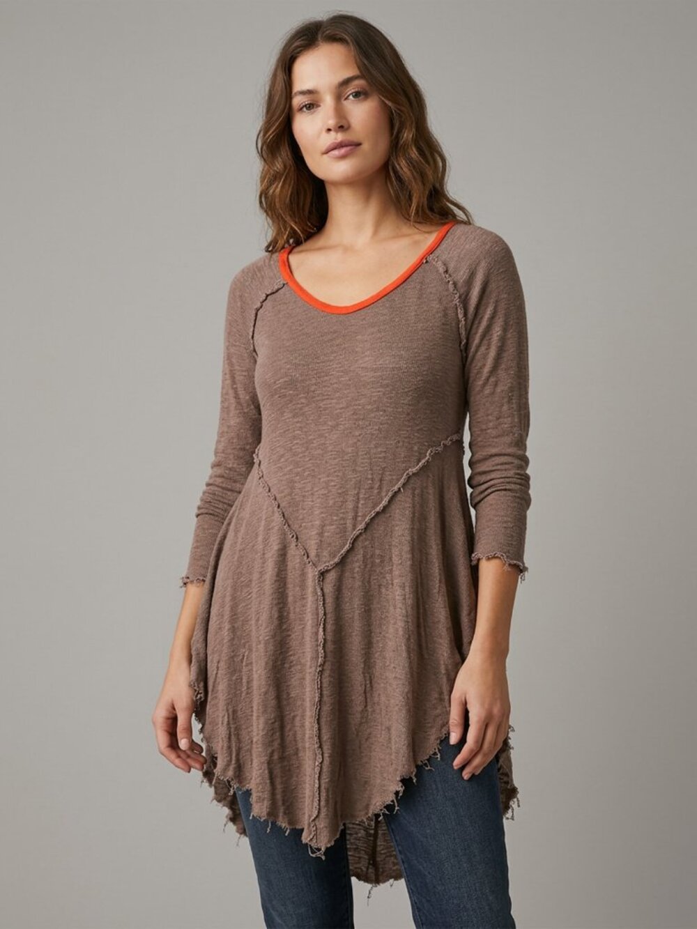 Free People 3/4 Sleeve Tee